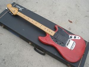 Vintage 1978 Fender Mustang - Rare Transparent Red w/ Ash Body