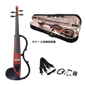 YAMAHA SV130S BR Brown silent violin set instrument w/ Case & Bow & Rosin  Japan