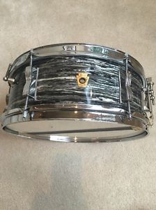Vintage Ludwig Oyster Black Pearl Ringo Snare Drum Keystone Badge Serial #4,319