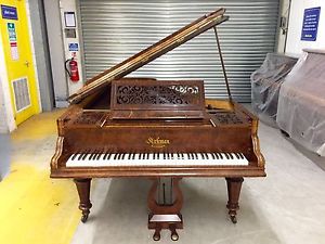Kirkman Antique Semi-Concert Grand Piano With An Ornate Burr Walnut Case C.1866