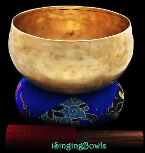 Antique Tibetan Singing Bowl: Lotus 7", circa 18th Century, A2 & D5 .VIDEO