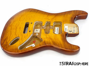 *Fender American Select Flame Maple Strat BODY USA Stratocaster Tobacco #396