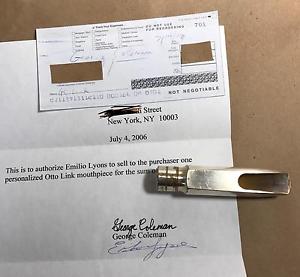 One Of GEORGE COLEMAN'S Personal OTTO LINKS, With Letter Of Acquisition