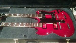 EPIPHONE G-1275 1996 DOUBLE NECK DOUBLENECK REWIRED AND REWORKED. FREE SHIPPING