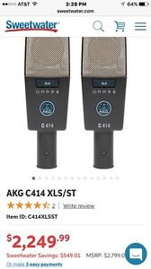 AKG C414-XLSST Condenser Plug-in Professional Microphone