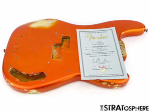 Fender USA Custom Shop '64 Precision P Bass BODY 1964 Nitro Relic Tangerine