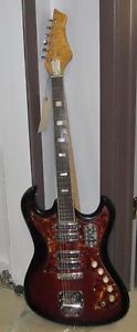 Vintage Electric Guitar TEISCO/NORMA Style No Badge/Name 4 Pickups J908