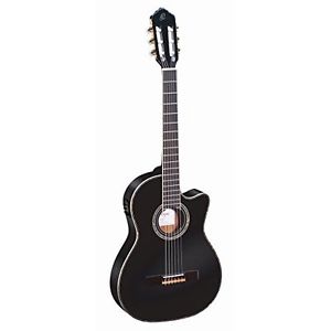 Ortega RCE145BK - Chitarra 4/4 da concerto elettronica, a spalla mancante,