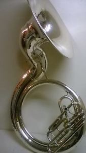 A USED SILVER Sousaphone Conn 20K.  USA BBb