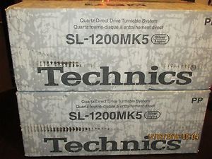 TECHNICS SL1200S MK5 A PAIR THATS 2 TURNTABLES UNOPENED SEALED