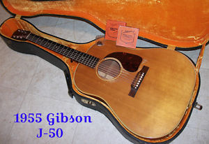 1955 Gibson J-50 Natural J-45 Jumbo 50's Small Guard w/Scalloped Bracing & Case!