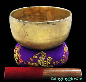 Antique Tibetan Singing Bowl: Thado 6 5/8", ca.17th Century, C+10 & G-10.VIDEO