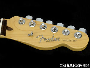 Fender American CHANNEL BOUND Telecaster NECK + LOCKING TUNERS Tele USA Rosewood