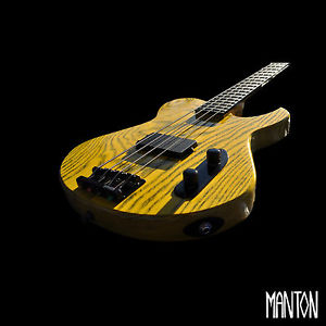 Manton Customs Yellow Echo MK II 32" Scale Bass Guitar Telecaster Tele Luthier