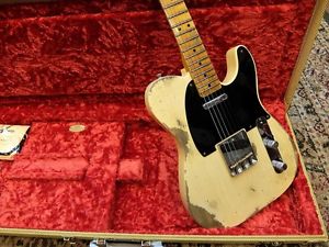 Used Fender Custom Shop 1951 Heavy Relic Telecaster Faded Nocaster Blonde/Maple