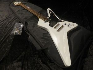 EDWARDS E-CS-130 REBEL"MOD" White w/soft case F/S Guiter From JAPAN #I49