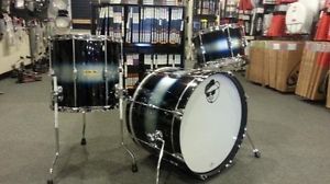 Pork Pie DUCO Silver To Blue Hip Pig Rock 3 Piece Drum Set