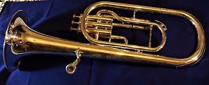 Silver Yamaha Tenor Horn YAH 201S musical instrument very rare