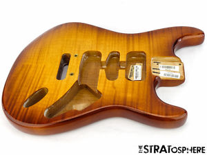 *Fender American Select Flame Maple Strat BODY USA Stratocaster Tobacco #397