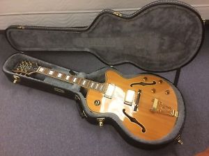 Epiphone "Joe Pass" Hollow Body Electric Guitar With Case, Stand and amplifier