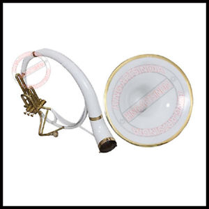 Sousaphone White Colored Bb Pitch All New With Free Handmade Case + Mouth Piece