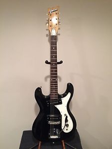 Univox Hi Flier Phase 2 Vintage Guitar-Black Early 70's Model