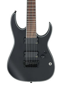 Ibanez RGIR37BFE-BKF RG En fer Étiquette 7 Cordes Guitare Électrique, Plat Noir