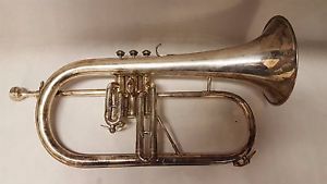 Vintage Antoine COURTOIS Silver FLUGELHORN Made in Paris w/ CASE & Accesories