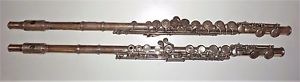 2 Collectible Antique Rudall Carte & Co.,Silver London Flute