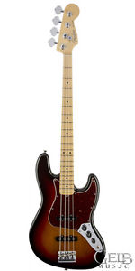 Fender Standard Jazz Bass Guitar, Maple Fingerboard, 3-Color Sunburst 0193702700