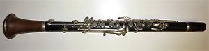 Vintage F Buisson Paris Wooden Closed Hole Clarinet