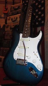 Original 1991 Fender Stratocaster Plus Deluxe Blue Burst Electric Guitar w/ Case