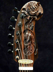 Blueberry New Handmade Grand Concert Guitar "Floral"  Hard Case& Warranty