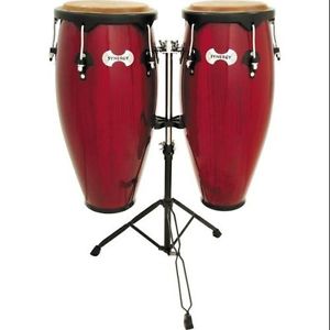 Toca Synergy Conga Set with Stand Red. Delivery is Free