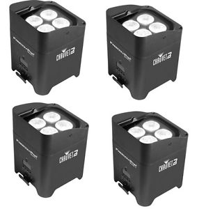 4 Chauvet Freedom Par Quad-4 LED Lights (Black)