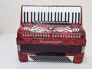 Red Vintage Weltmieter caprice accordion 120 bass made in  Germany