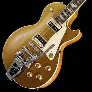 Free Shipping New Gibson Les Paul Classic Bigsby Zebra 2017 Limited Gold Top