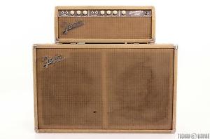1963 FENDER Bassman Amp Bass Guitar Tube Amplifier Half Stack Blonde #26932