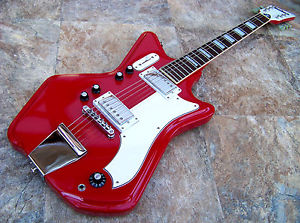Rare Original Run Eastwood AIRLINE 2P DLX / Deluxe - Jack White Red Custom