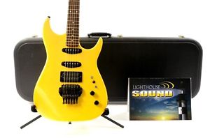 Zion Classic Electric Guitar - Yellow/Gold Pearl w/ Case - H/S/S