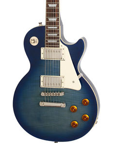 Epiphone Les Paul Standard PlusTop Pro, Bleu Translucide, Nickel Matériel (NEUF)
