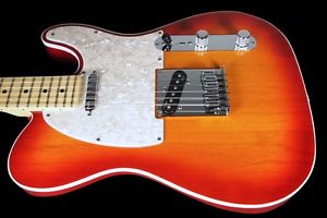 2014 FENDER TELECASTER AMERICAN DELUXE USA TELE ~ CHERRY BURST w BINDING