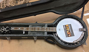 New Washburn B16K 5 String Flamed Maple Resonator Banjo w/ Hard Case