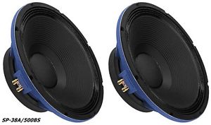2 Stück Monacor Stageline SP-38A/500BS 38cm Subwoofer 1.500Watt (2 Stück)