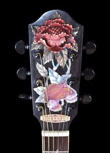 Blueberry  New Handmade Dreadnought Guitar "Floral" + Warranty & Hard Case