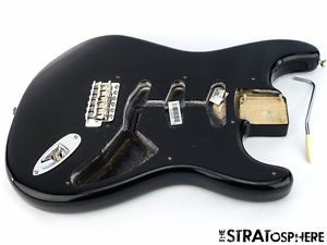 USA Fender ERIC JOHNSON Strat BODY & HARDWARE American Nitro Black SALE!
