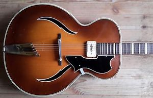 EXTREMELY RARE 1950s OTWIN SONOR VOLLMASSIVE JAZZ GITARRE MEISTER OTTO WINDISCH