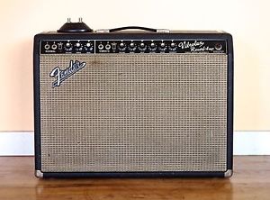 1966 Fender Vibrolux Reverb Blackface Vintage Tube Amp 2x10 Jensen C10N RCA 6L6