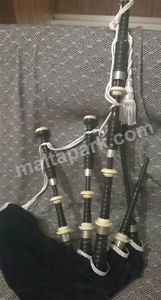 Restored Scottish bagpipe (Crimean era)