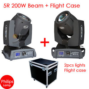 Yuexin 2pcs/lot 200w sharpy 5R moving head beam light Shappy with flight case